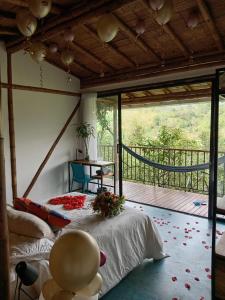 Postel nebo postele na pokoji v ubytování Cabane Araza - Salento