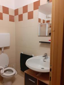 a bathroom with a toilet and a sink at Appartamento Valfurva 15 in Santa Caterina Valfurva +18 photos