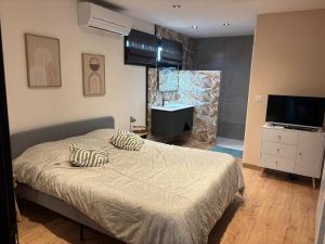 En eller flere senge i et værelse på Jolie villa contemporaine + 74 billeder