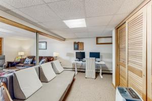 TV a/nebo společenská místnost v ubytování Birch Grove Cabin