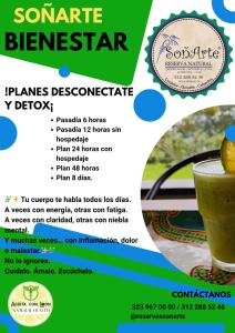 a flyer for a juice bar with a drink at Agüita con Limón Natural Health in Córdoba
