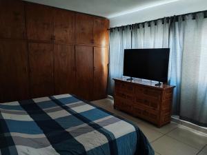 TV a/nebo společenská místnost v ubytování Hospedaje Castillo