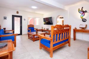 TV a/nebo společenská místnost v ubytování Bamboo Santa María - Alberca&Jacuzzi