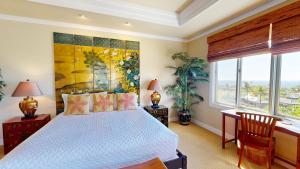 Postel nebo postele na pokoji v ubytování ❤PiH❤ Beautiful Ocean Villa Nani Moana Hale Stunning Ocean Views + 43 fotografií