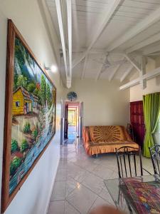 Ένα ή περισσότερα κρεβάτια σε δωμάτιο στο Gîte Soleil Canne +30 φωτογραφίες