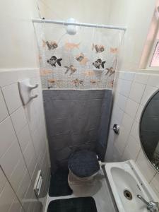 Koupelna v ubytování Cantinho SLED Kitnet in the Petrópolis portal