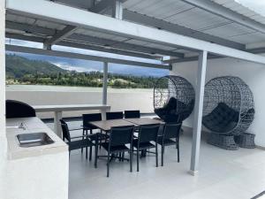 Χώρος καθιστικού στο Apartamento Oasis en las Alturas