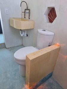 Koupelna v ubytování Casita Baja Beans Purple