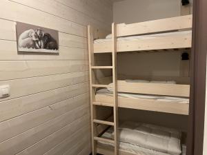 a bedroom with bunk beds in a room at Studio cabine 7 pers, piscine, animaux admis, Gourette - FR-1-860-22 in Gourette +4 photos