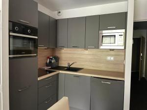 Η κουζίνα ή μικρή κουζίνα στο Studio cosy à Gourette, piscine et animaux admis - FR-1-860-46