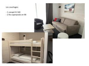 Χώρος καθιστικού στο Gourette - Studio cosy avec terrasse pour 4 pers - FR-1-860-51