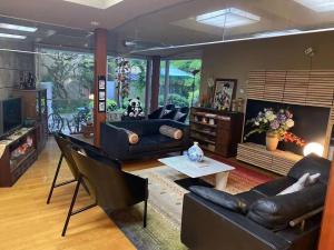 Posezení v ubytování 宮城野ハウス＆離れ