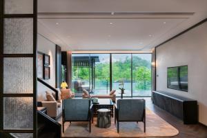 TV a/nebo společenská místnost v ubytování MGM Reserve Zhuhai