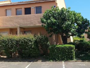 a building with a tree in front of it at Le Van T2 Spacieux 44m2 wifi Clim in Valras-Plage