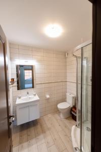 Koupelna v ubytování Šv Hubertas