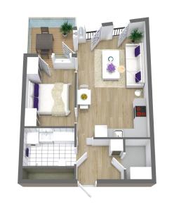 a rendering of a floor plan of a house at Seafront Luxury In Oslo in Oslo