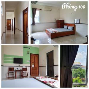 Postel nebo postele na pokoji v ubytování Nhà nghỉ Ánh Dương