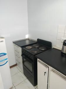 Kuchyň nebo kuchyňský kout v ubytování EcoCity Lodge