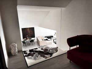 Χώρος καθιστικού στο Moderný apartmán 156 m2 v blízkosti Bratislavského hradu