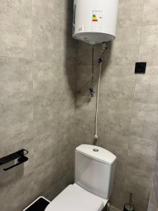 a bathroom with a toilet and a water tank at FishKa in Cholpon-Ata +24 photos