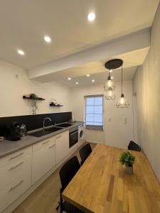 Kuchyň nebo kuchyňský kout v ubytování Ferienwohnung Buda + 7 fotografií