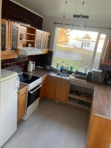 Η κουζίνα ή μικρή κουζίνα στο Beautiful single home in Höfn