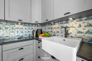 Køkken eller tekøkken på Ferienhaus Cäcilienhof Ost Kampen auf Sylt