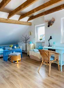 Posezení v ubytování Appartement mit Panoramablick über Aschaffenburg