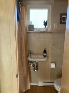 Koupelna v ubytování Tranquil Tiny House Hideaway in Colorado: Peaceful Waterside Bliss in Grand Junction