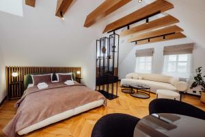 Ένα ή περισσότερα κρεβάτια σε δωμάτιο στο Grodzka Stare Miasto Aparthotel - Dream Apart