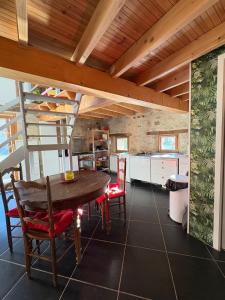 Kuchyň nebo kuchyňský kout v ubytování Jolie maison de village en pierre