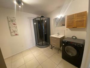 Koupelna v ubytování Small cocoon in city center + 14 fotografií