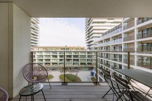 Μπαλκόνι ή βεράντα στο Stylish Family-Friendly Ostend Retreat, Close to Harbor and Free Parking