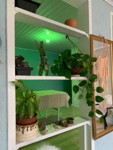 Kuchyň nebo kuchyňský kout v ubytování Quarto privativo Próx Centro e Rodoviária