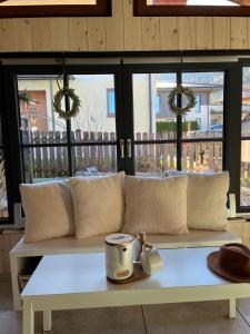 Posezení v ubytování Garden Apartment