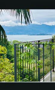 CastelveccanaにあるIl sorriso del lagoの水の景色を望むバルコニー