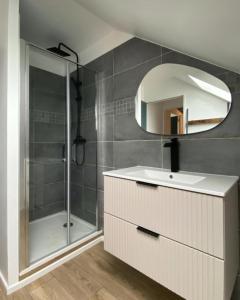 Koupelna v ubytování Gîte de Blavette