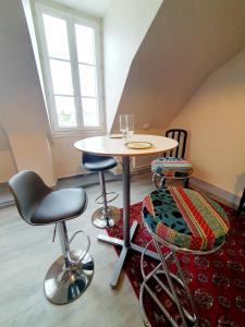 Et opholdsområde på Appartement d'Artiste