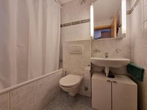 un baño con inodoro y lavabo en Dominic A2, en Saas-Fee 5 fotos más