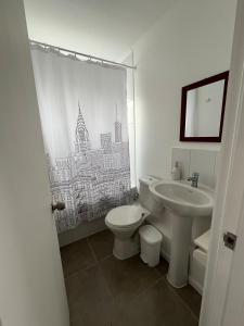 Koupelna v ubytování Casa Parque Fundadores + 2 fotografie