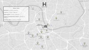 a map of the city of syracuse at French's Luxury Condo - Steps from Broadway in Nashville