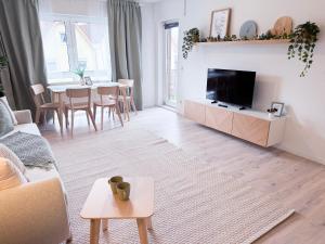 TV a/nebo společenská místnost v ubytování NOVA See APT 16 I Phantasialand I Cologne I Bonn