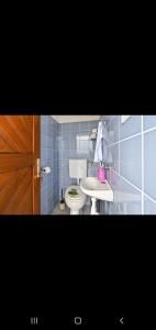 een badkamer met toilet en wastafel bij View&Wine in Veliko Trgovišće