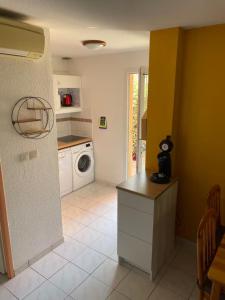 Kuchyň nebo kuchyňský kout v ubytování Maisonnette Ti Lézard Vert au calme à 100 mètres de la plage + 12 fotografií