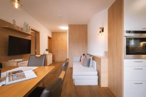 Kuchyň nebo kuchyňský kout v ubytování dolomites view apartment