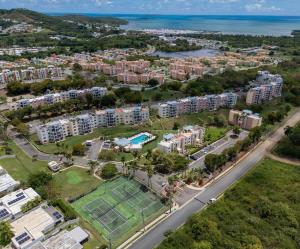 an aerial view of a city with a tennis court at Marbella | PH Rooftop Oasis in Costa Brava, Ceiba in Santa Maria