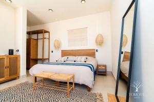 Postel nebo postele na pokoji v ubytování Casa Maca Bahía de Kino Penthouse Frente a la Playa + 40 fotografií