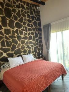 Postel nebo postele na pokoji v ubytování Cábaña bonita vista