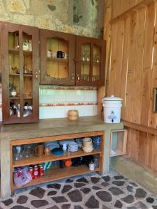 Kuchyň nebo kuchyňský kout v ubytování Hostal Xeabaj La Cascada