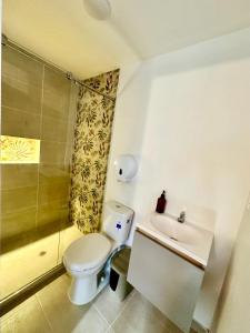 Koupelna v ubytování Hostel Brisas del Nevado